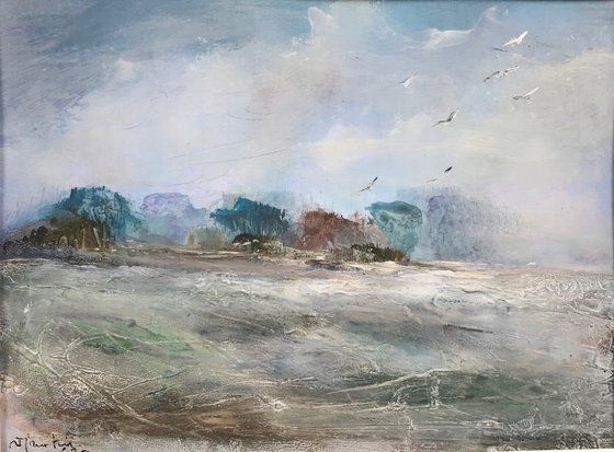 A Cornish Landscape Impressionist Painting