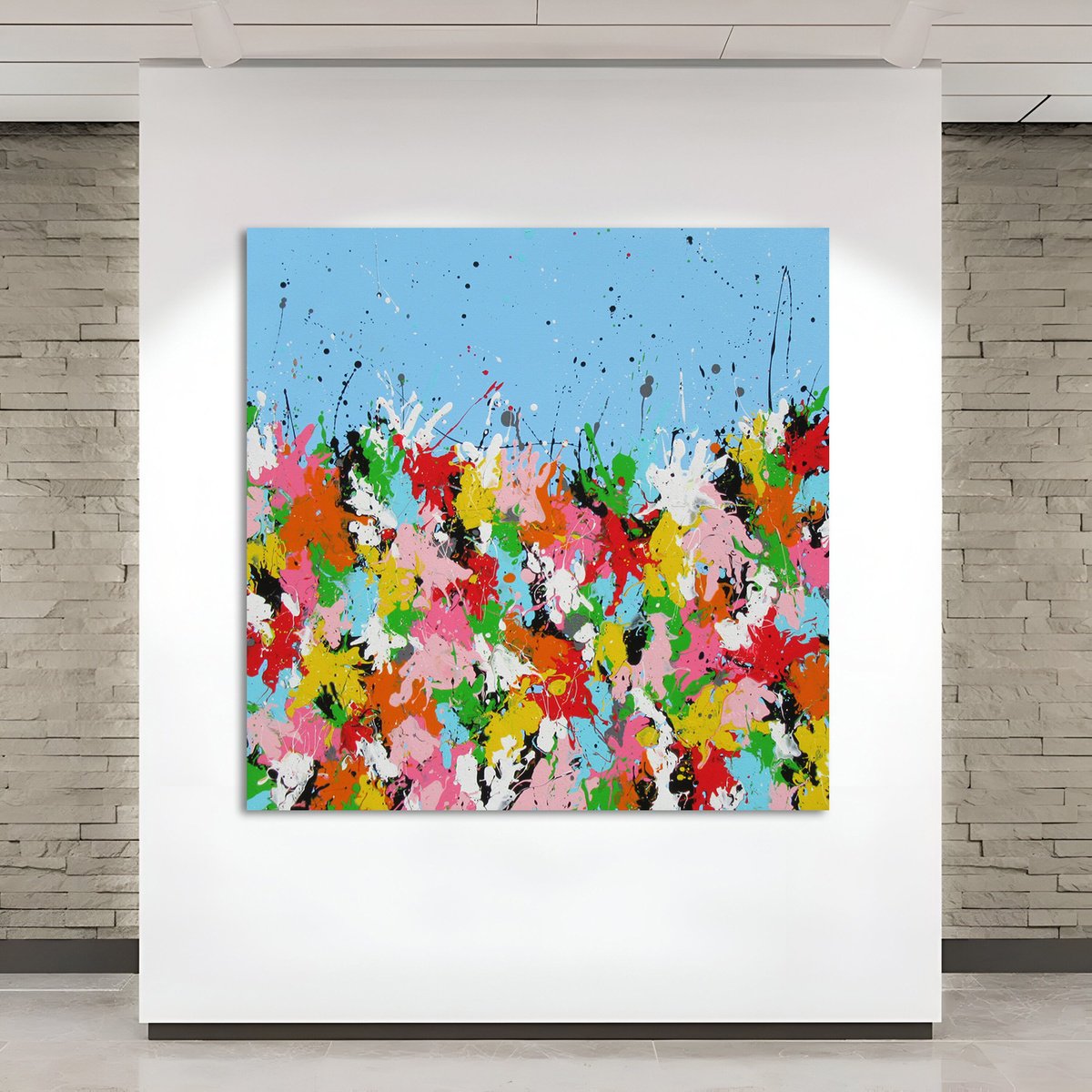 Urban And Pop Acrylic Painting , Joyful By Isabelle Pelletane, 31 X 31, Artwork For Sale On Artfinder