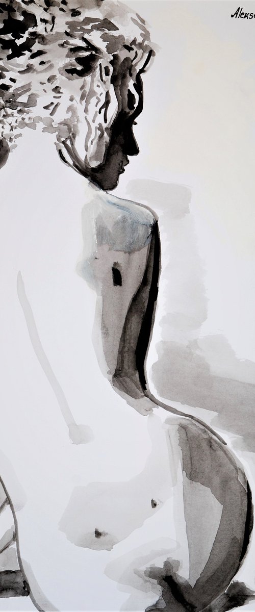 Nude #8 / 42 x 29.7 cm by Alexandra Djokic