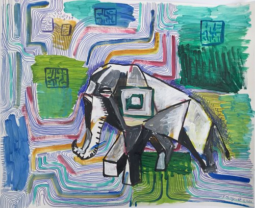 Techno Elephant by Roberto Munguia Garcia