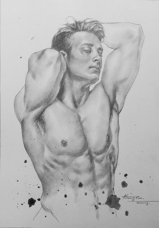 Drawing male nude #181129