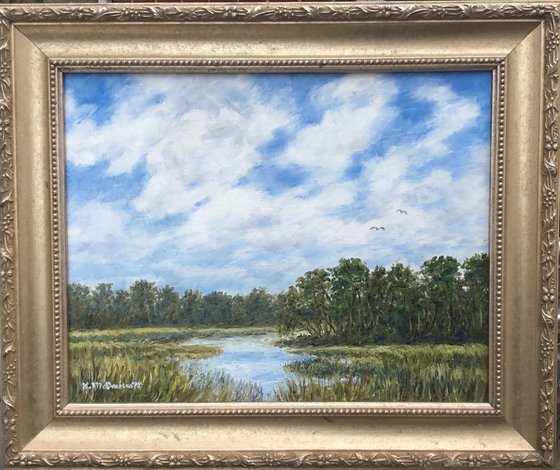 LOWCOUNTRY SKIES - oil 11X14 (SOLD)