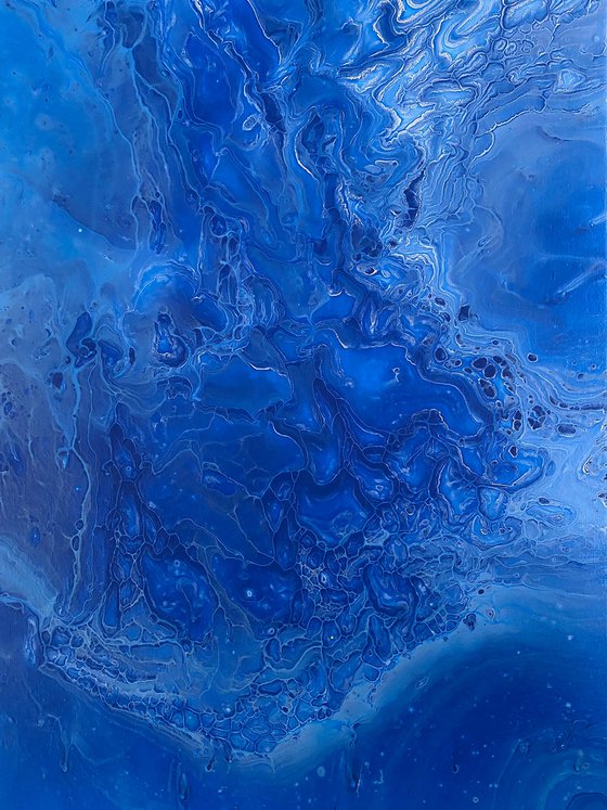 "Infusion" - Original Abstract PMS Fluid Acrylic Painting - 16 x 20 inches