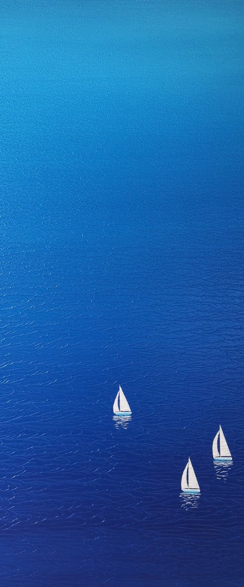 Blue ocean", n.24 - textured painting by Elena Mosurak