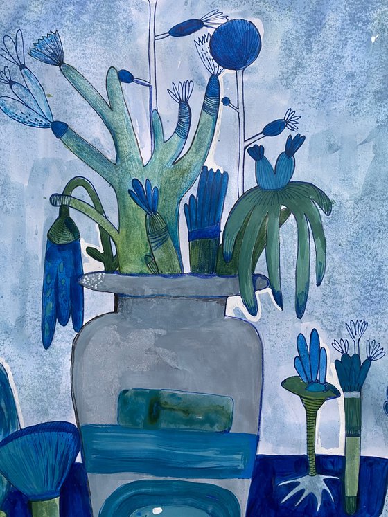 Blue vase