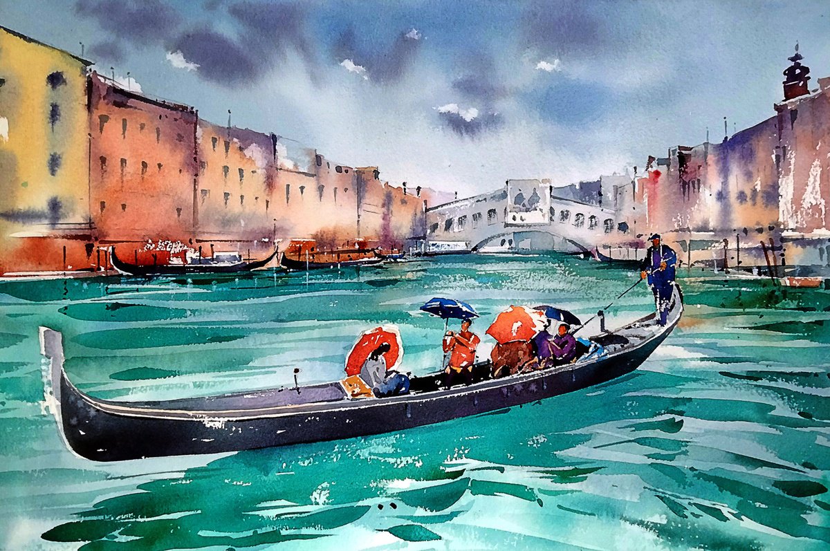 The gondola travelers by Raji Pavithran