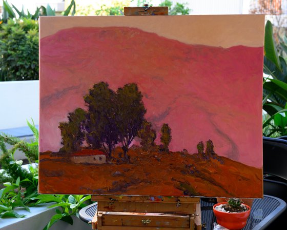 Pink Mountain at Dusk