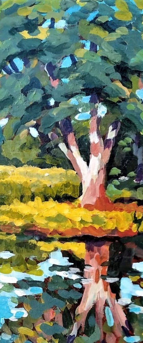 Reflecting tree by Edward  Abela