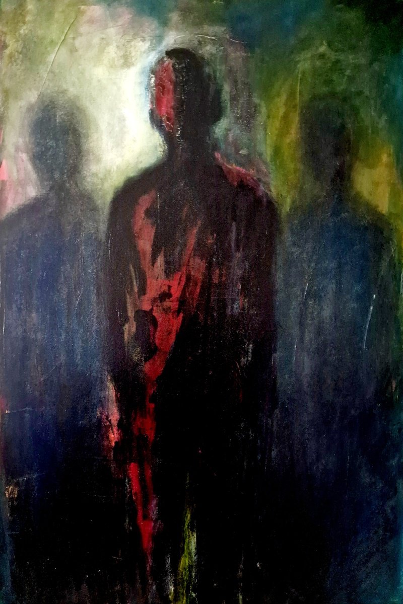 Expressive Oil Painting , Must I Hide? By Leezee Lee ( Georgiana L. Nicolae), 24 X 36, Artwork For Sale On Artfinder
