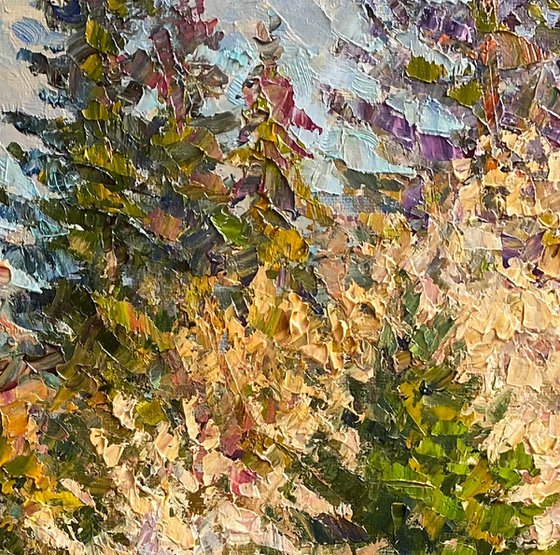 Amid hills and wooded slopes