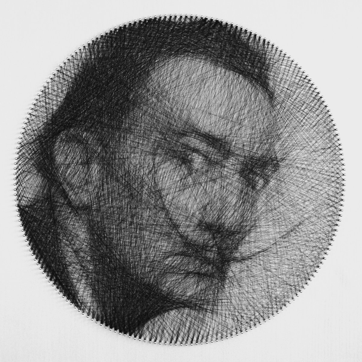 Salvador Dali String Art Portrait by Andrey Saharov