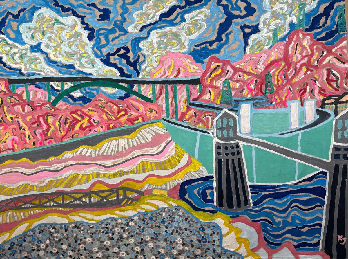 The Dam Painting by Katie Jurkiewicz