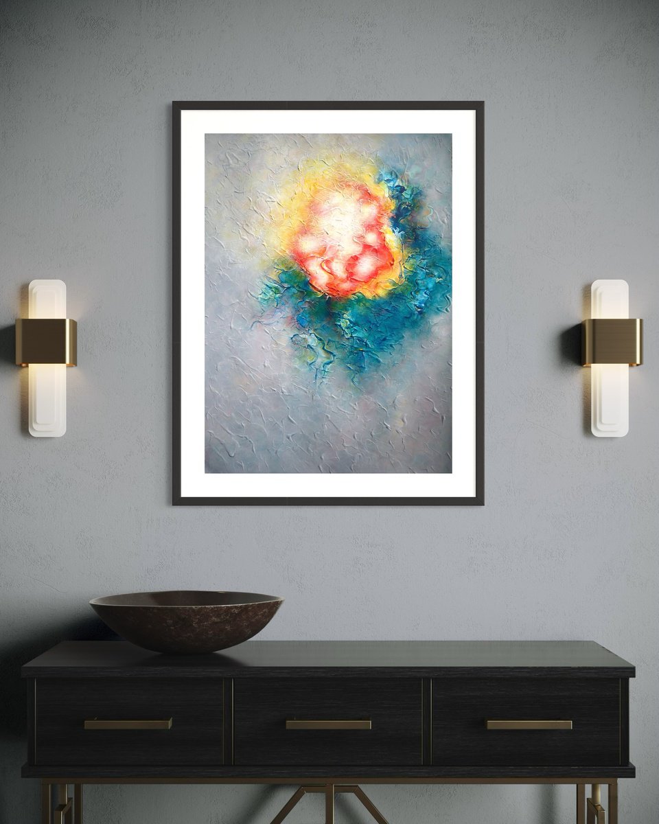 Abstract Acrylic Painting By Tam Chianta, 20 X 28", I