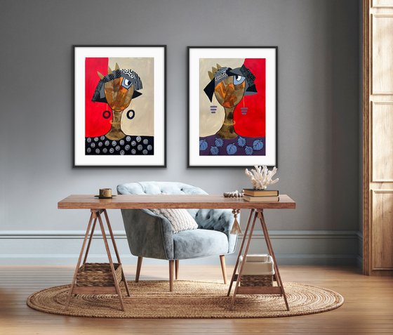 Boldly Herself (Diptych)
