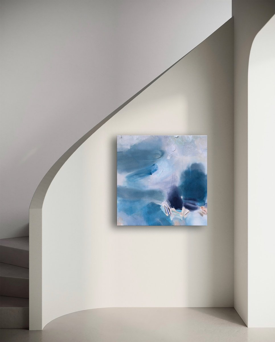 Expressive Abstract Painting By Stacey Warnix, 30 X 30", Always And Forever, Original Artwork