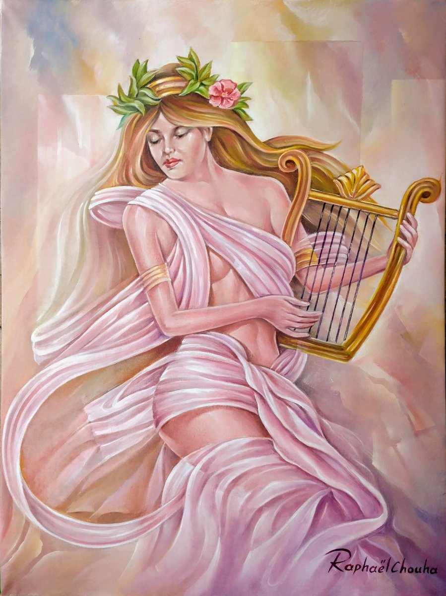 The Harp Player by Raphael Chouha
