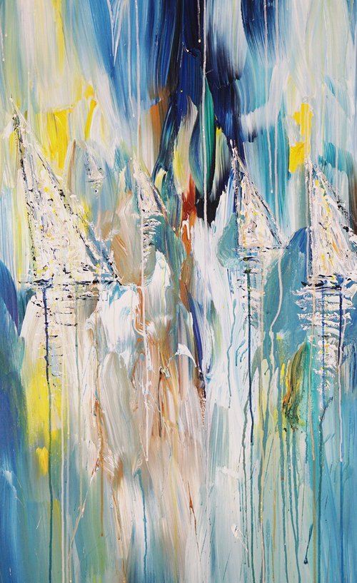 Sail Boats D 1 by Peter Nottrott