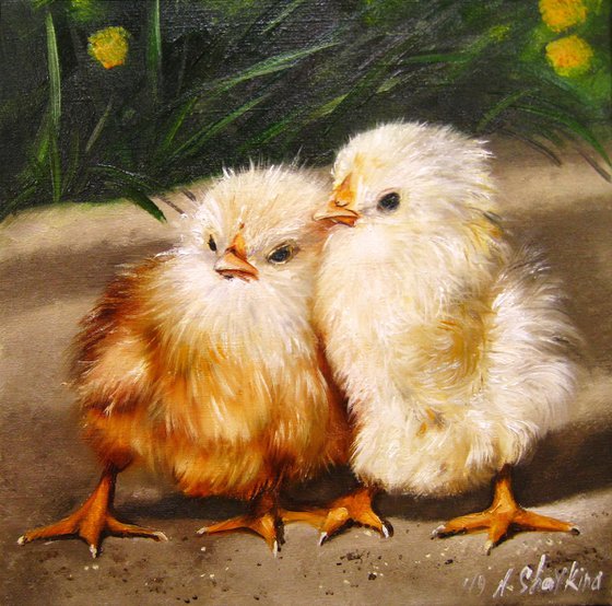 Chickens Painting, Nursery Art