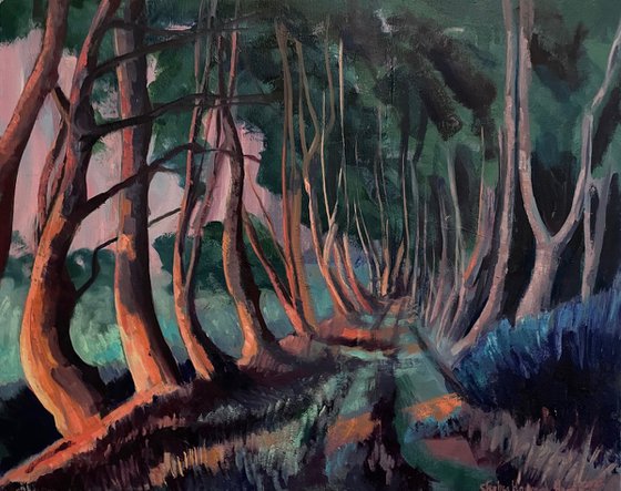 'Pathway through the woods near Pittenweem'