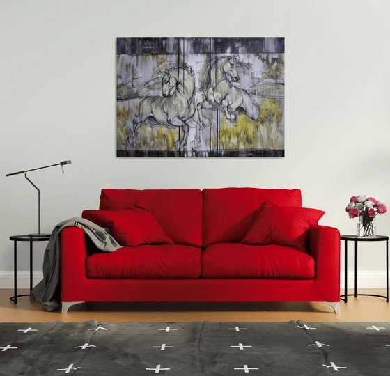 Carousel of Rain and Sun. Horses