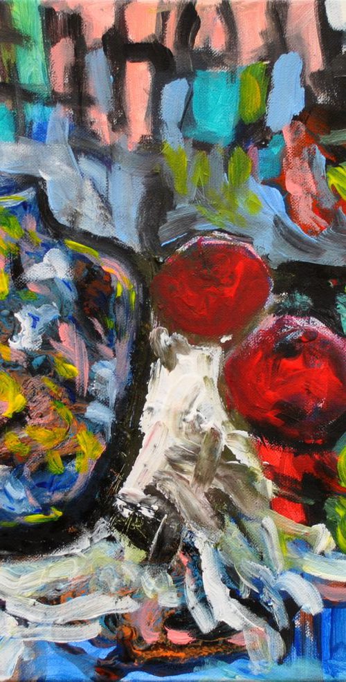 Nature morte au vase de chine / 14,96x18,11 in / 38x46 cm / 2019 by Pierre-Yves Beltran