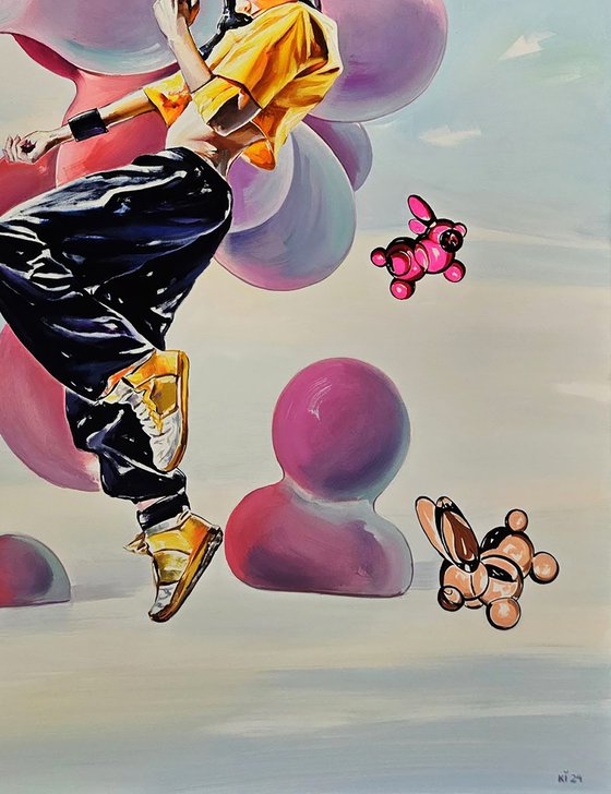 Tiktok Girl Dancing - Right part of diptych