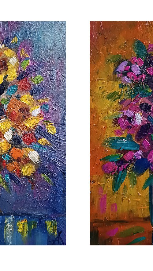 Autumn colors - diptych by Anastasia Kozorez