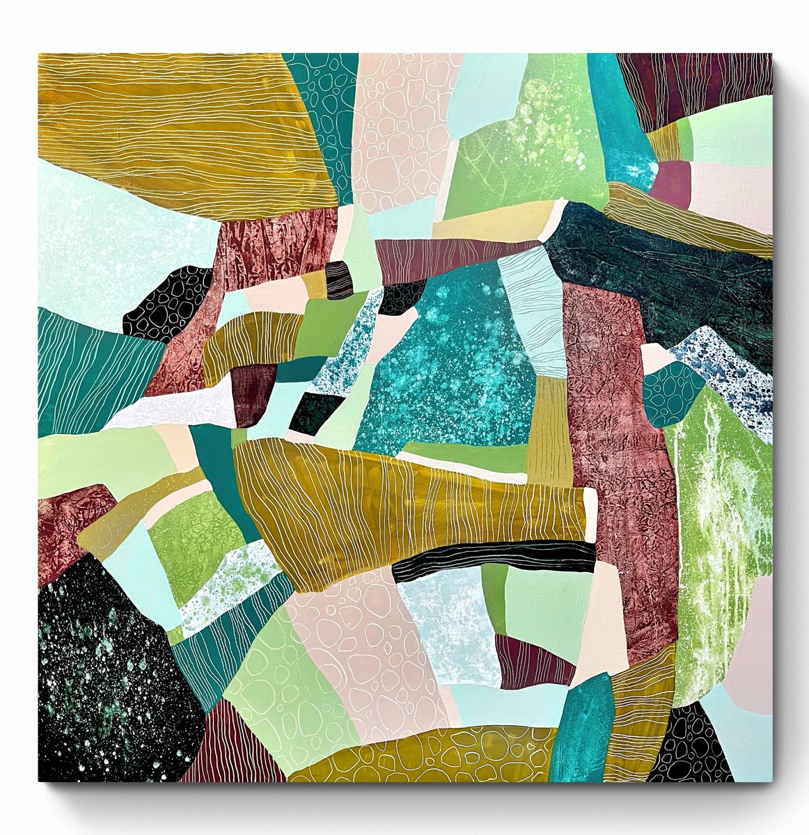 Abstract Acrylic Painting By Cristina Dalla Valentina, 39 X 39, Antea, Original Artwork