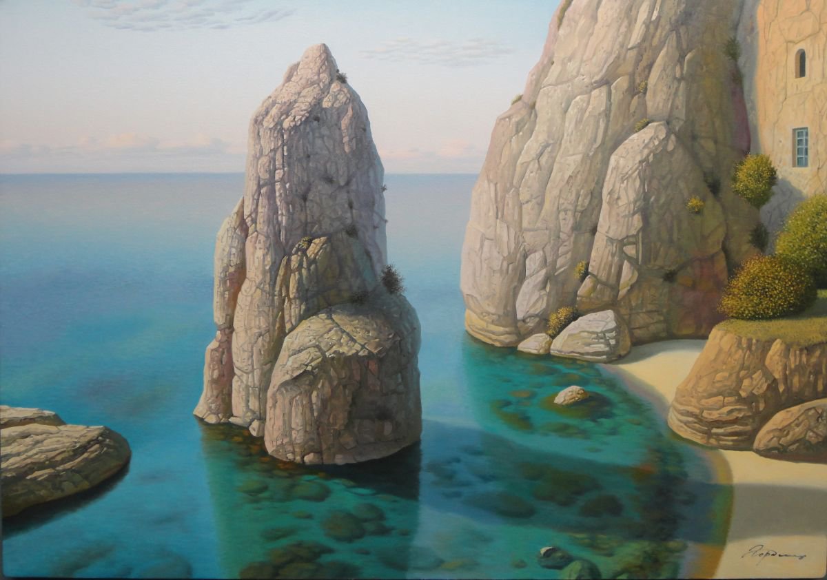 Bay with Emerald Reflection, 28x40 by Evgeni Gordiets