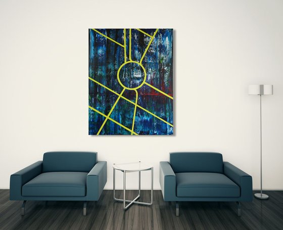 Columbus Circle, New York City (80 x 100 cm) (32 x 40 inches) oil