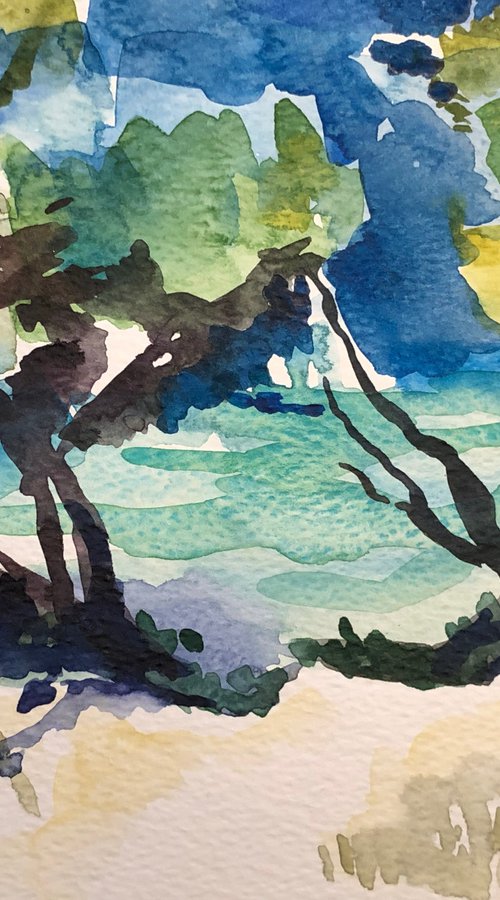 The azure sea, Corsica by Annie Meier