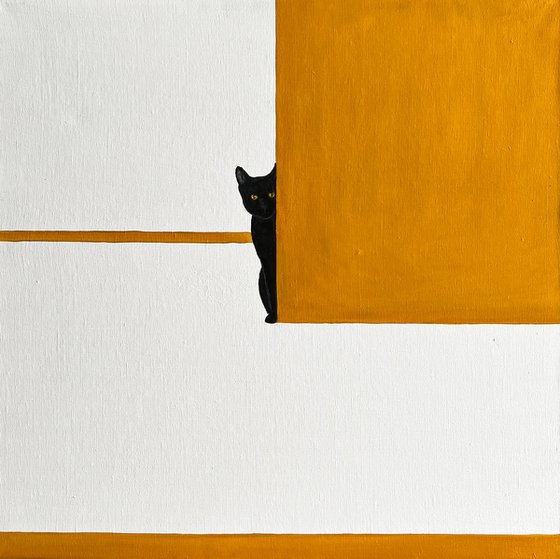 Minimalist Cat Art