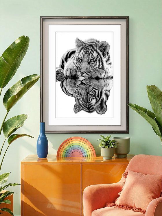 Tiger Cub Reflection