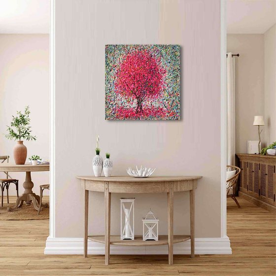 Life is overwhelmingly beautiful but tragically short  - Sakura painting