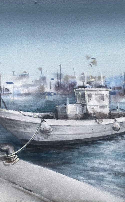 Morning harbour by Galina Poloz