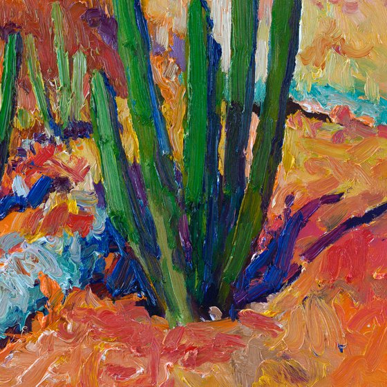 Cactuses in the Desert, Midday