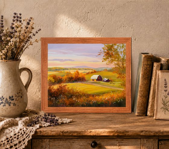 Warm tones rural landscape