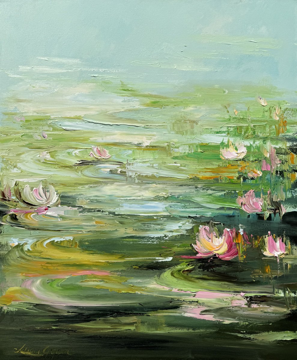 Water Lilies No 166, By Liliana Gigovic, 30 X 36, Artwork For Sale On Artfinder