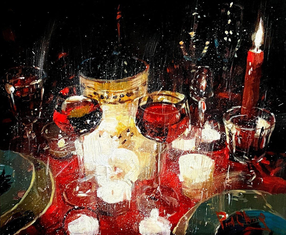  Candlelight Feast No50 By Paul Cheng, 24 X 20, Artwork For Sale On Artfinder