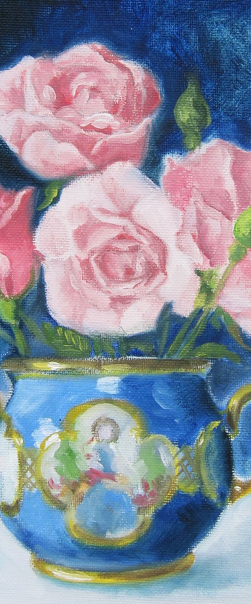 Roses in small pot by Sophie Colmer-Stocker