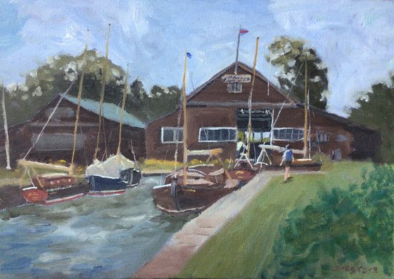 Yachts for hire! An original oil painting.