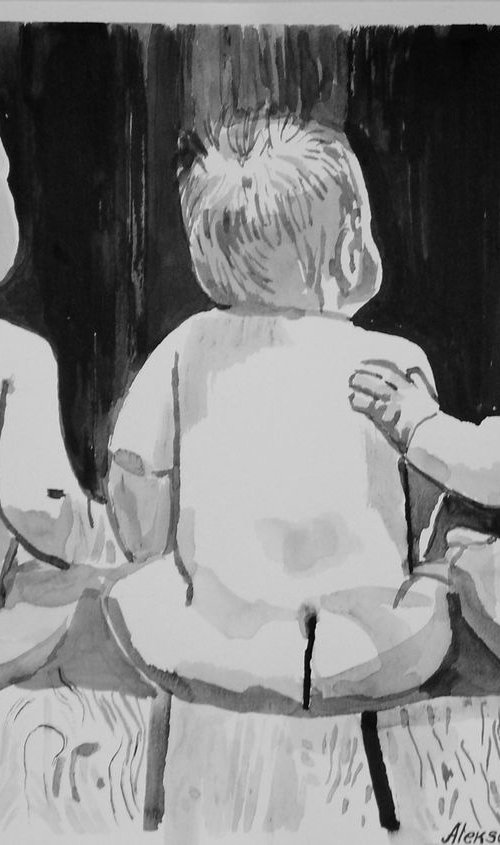 Babies world / 29.7 x 21 cm by Alexandra Djokic