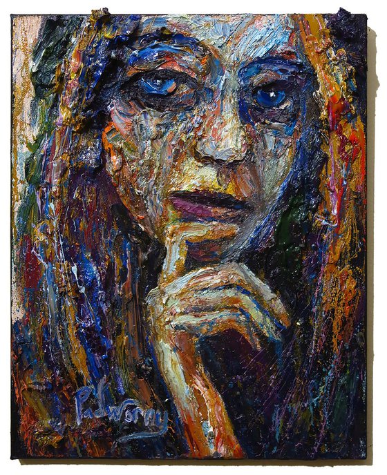 Original Oil Painting Abstract Expressionism Art deco Impressionism Portrait