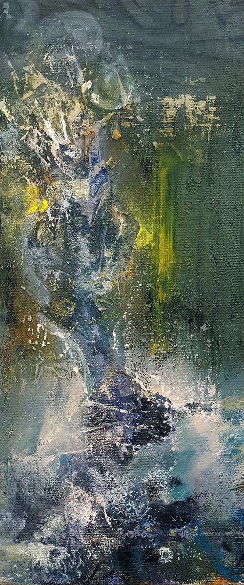 Dark Green Semi Abstract Still Life By O KLOSKA by Kloska Ovidiu