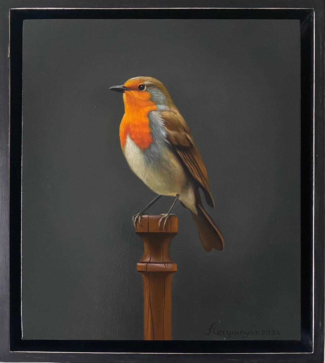 Photorealistic Oil Painting , One Morning Visitor By Ara Gasparian, 10 X 11, Artwork For Sale On Artfinder