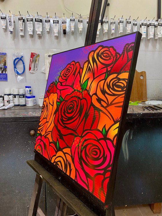 Roses On Purple