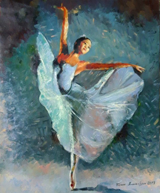 Ballerina (50x60cm, oil/canvas, ready to hang)