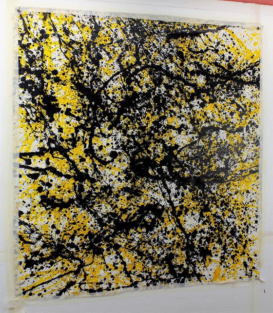 Extra large abstract artwork  (yellow)