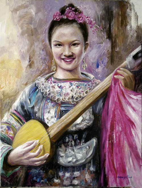 Chinese Minority Girl by Henry Cao