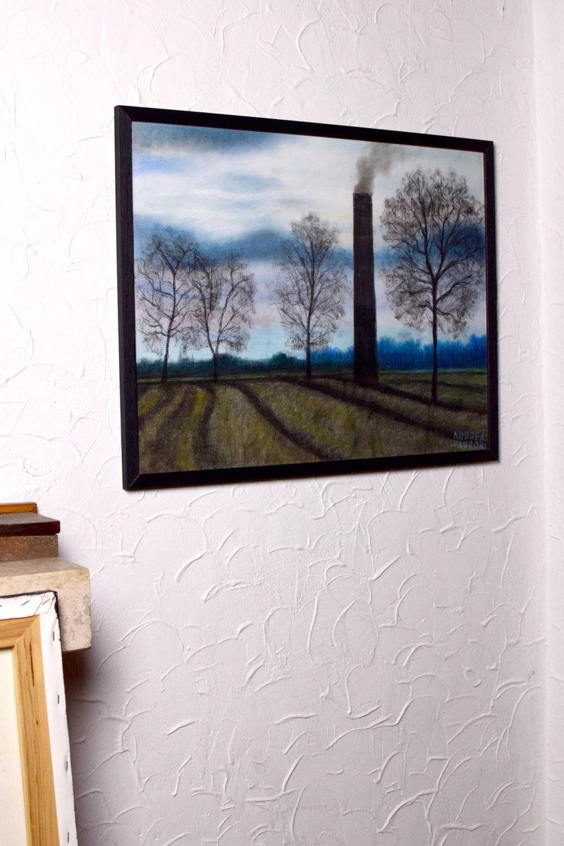 Impressionistic Pastel Drawing , A New Tree By Andrea Vandoni, 27 X 21, Artwork For Sale On Artfinder